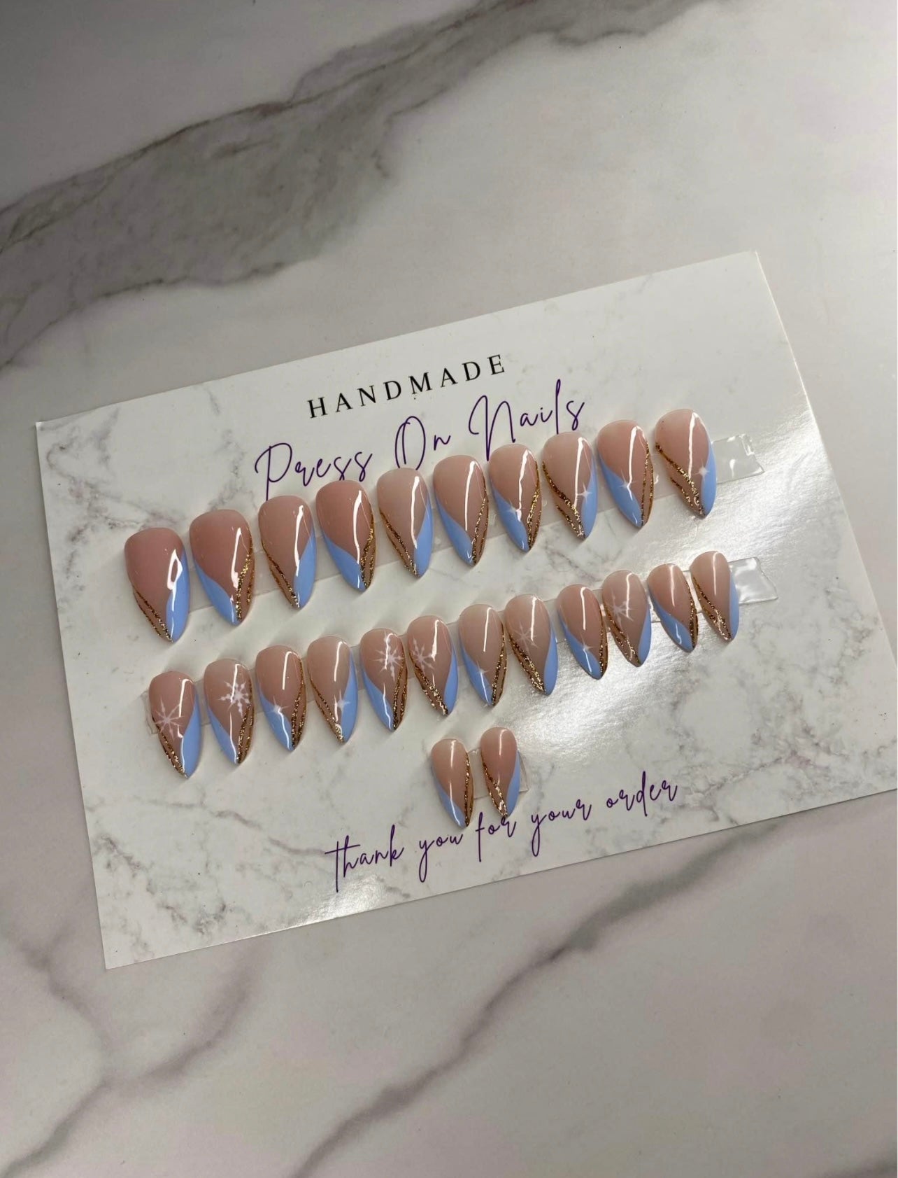 22 Pcs Press On Nails Set