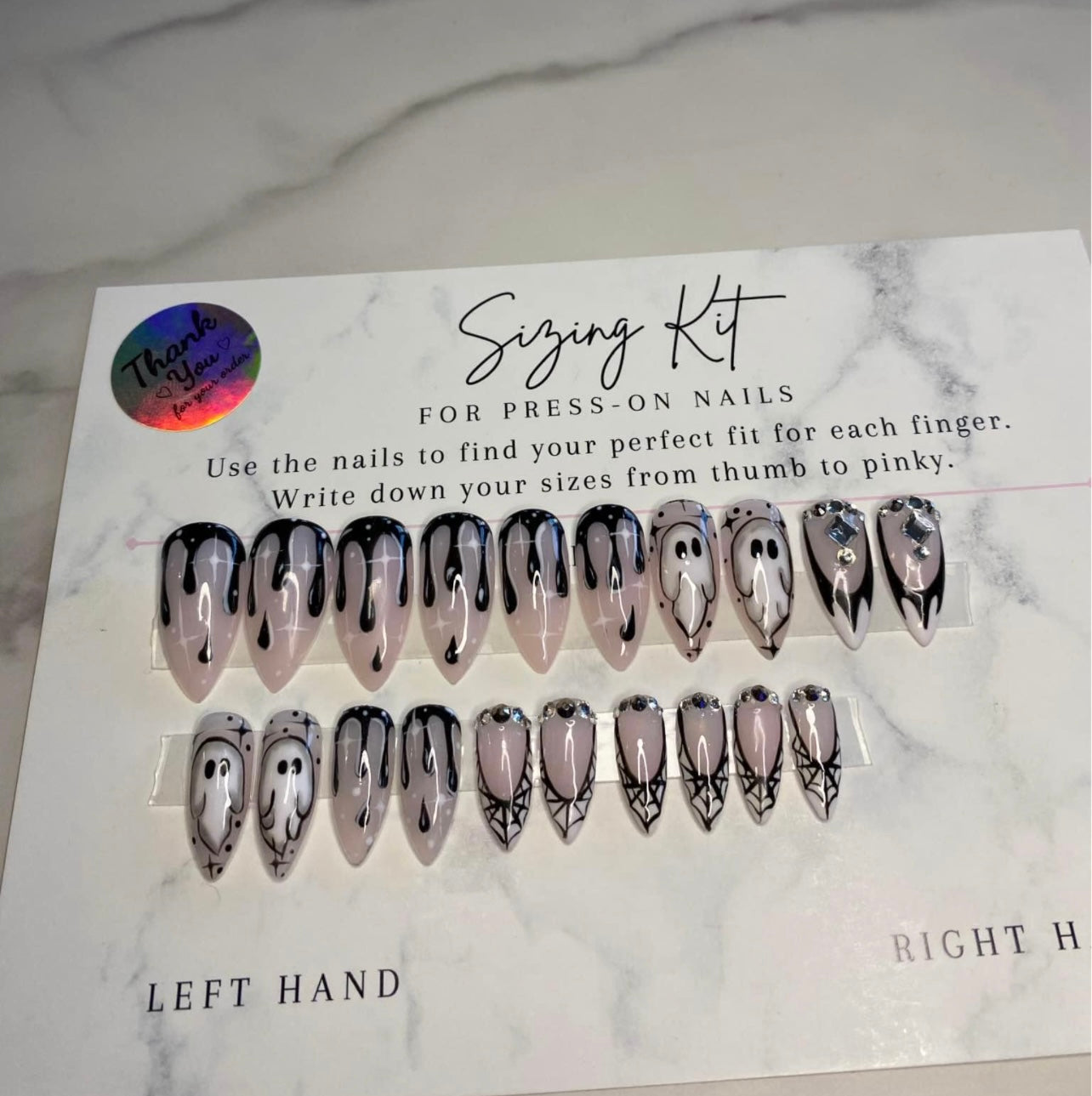 22 Pcs Press On Nails Set