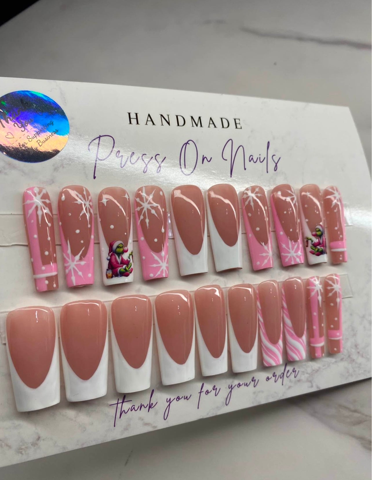 22 Pcs Press On Nails Set