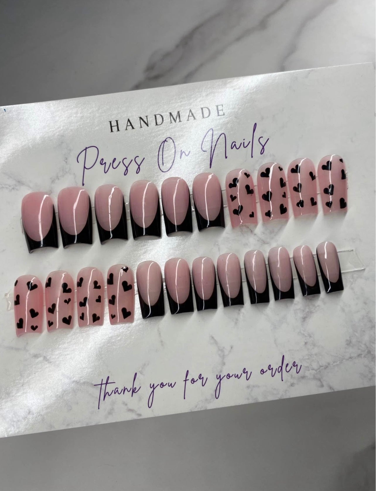 20 Pcs Press On Nails Set
