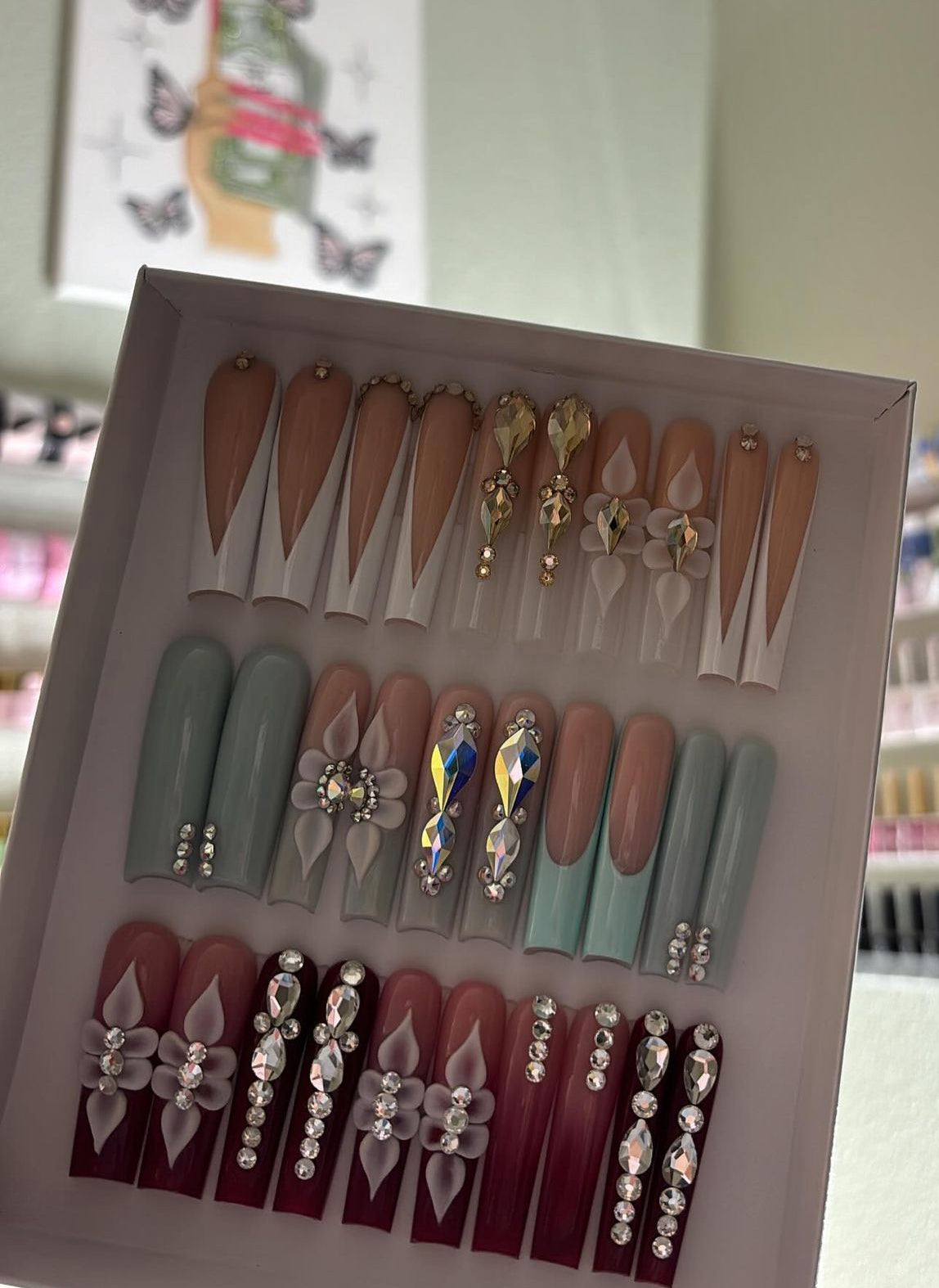 Custom Acrylic Press On Nails(Kit)