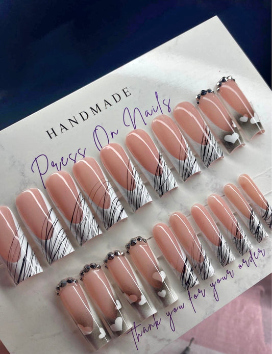 22 Pcs Press On Nails Set