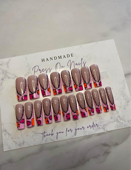 22 Pcs Press On Nails Set