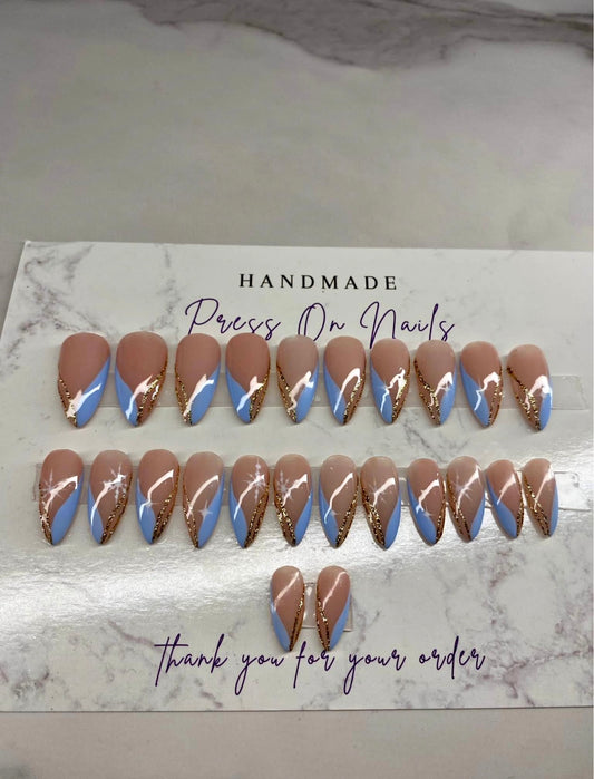 22 Pcs Press On Nails Set